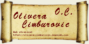 Olivera Čimburović vizit kartica